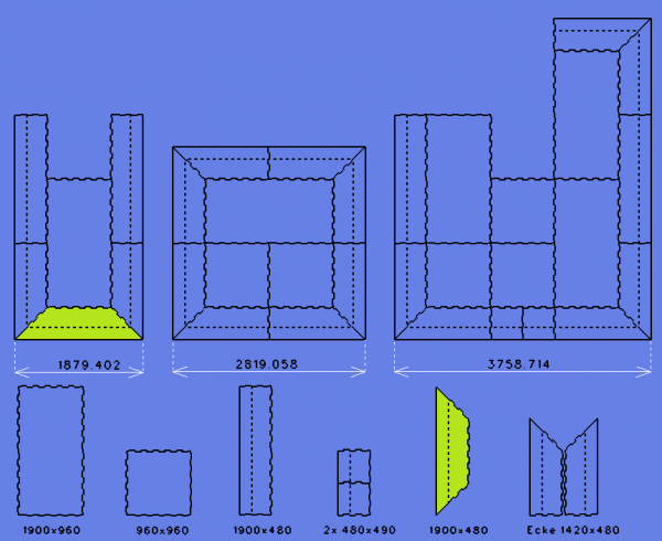 Randstücke für Stallmatten: Einfach Puzzeln und mit schrägen Eckstücken für einen glatten Abschluss sorgen