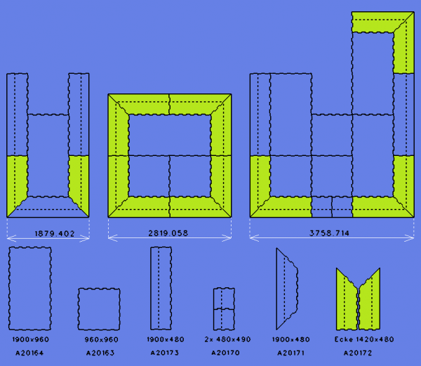 Randstücke für Stallmatten: Einfach Puzzeln und mit schrägen Eckstücken für einen glatten Abschluss sorgen
